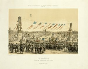 コート・デ・ラ・コンコルド、企業の到着、シャン・ド・マルス、パリ、1848 作： Michel C. and Gaildrau, Jules Fichot